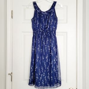 Stile Benetton Dress Blue Floral S